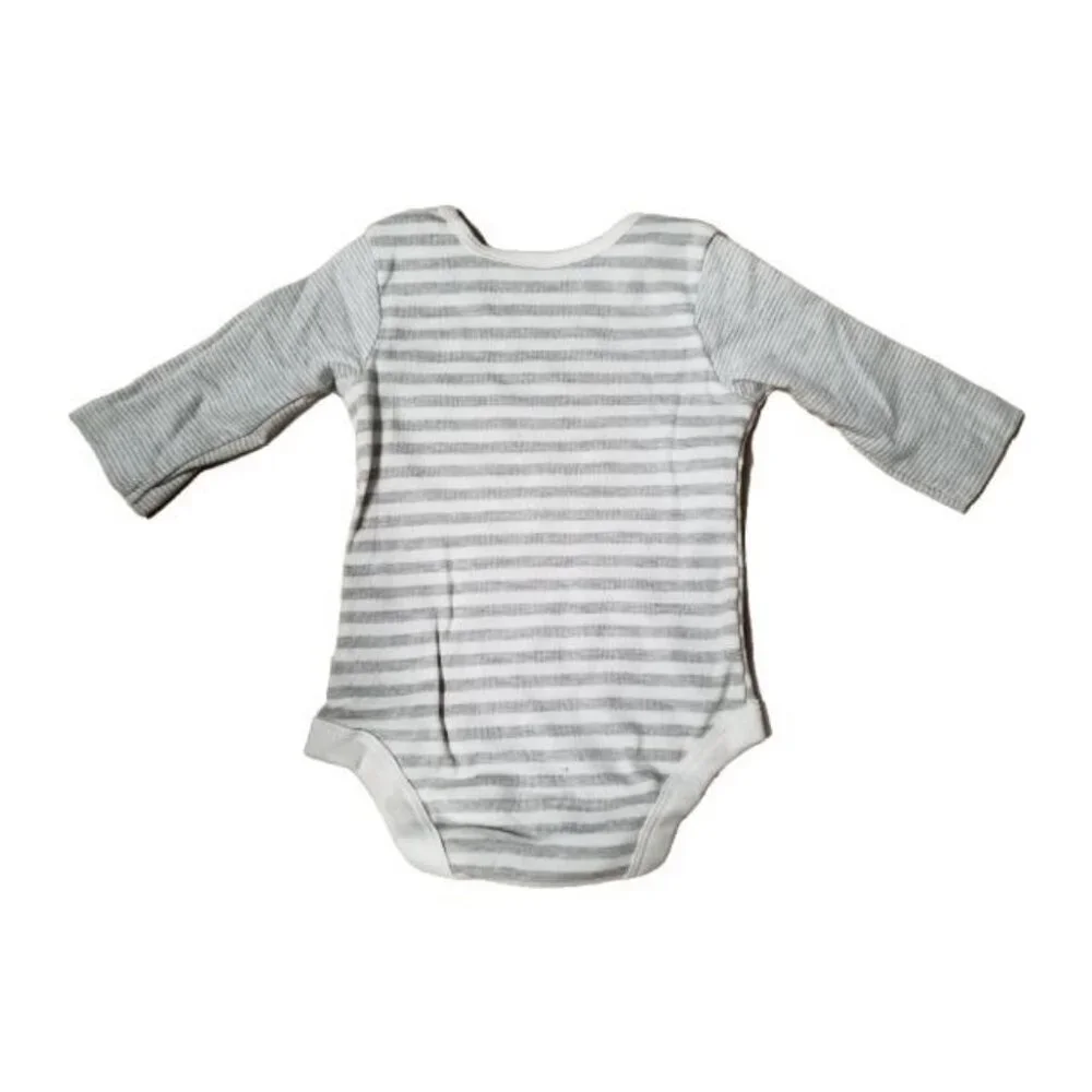 Disney Baby Tigger Newborn One Piece Long Sleeve Bodysuit White/Gray 0-3 M